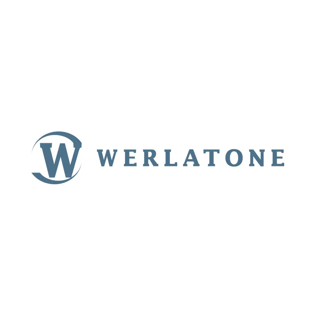 Werlatone logo featuring a stylized "W" and the brand name, representing high-power directional couplers and combiners for RF infrastructure and defense applications.